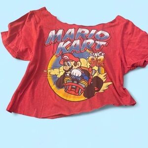 Red Mario Kart Graphic Crop Top